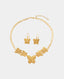Gold Plated Butterfly Necklace Set