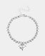 Rhodium Stainless Steel Beaded Heart Pendant