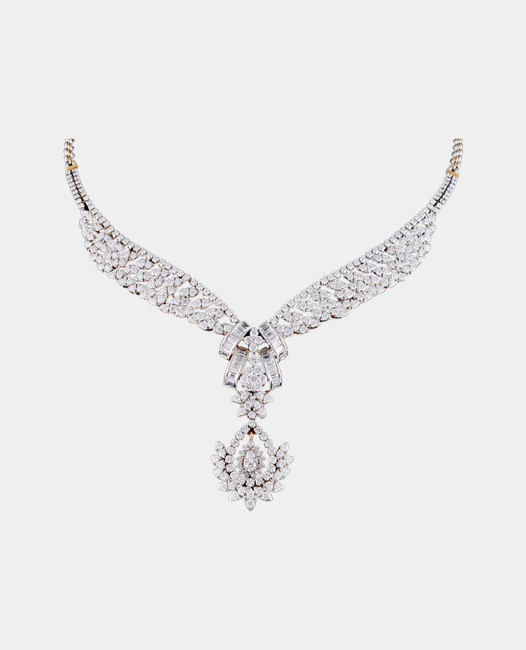 Floral Elegance Diamond Necklace Set