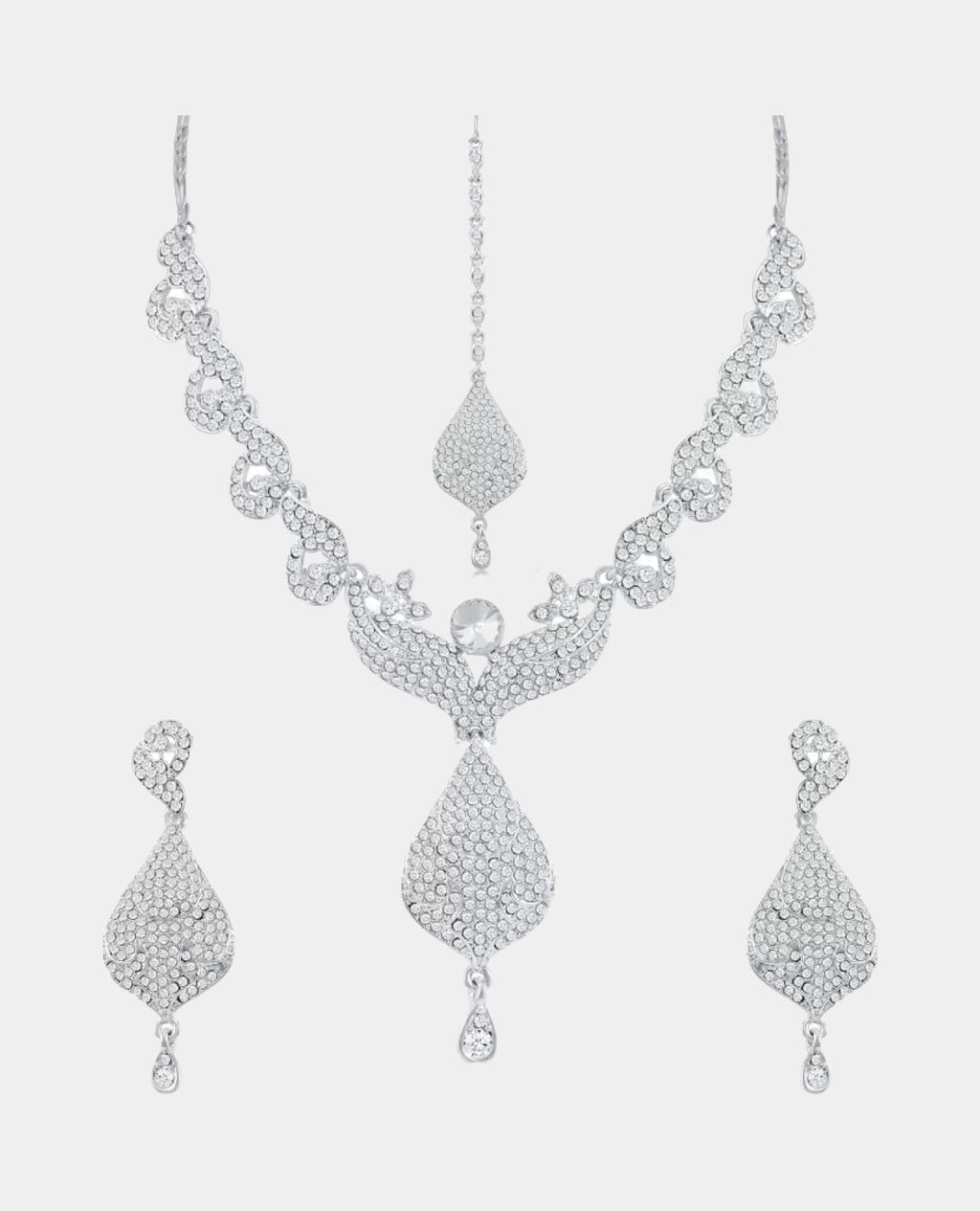 Floral Elegance Diamond Necklace Set