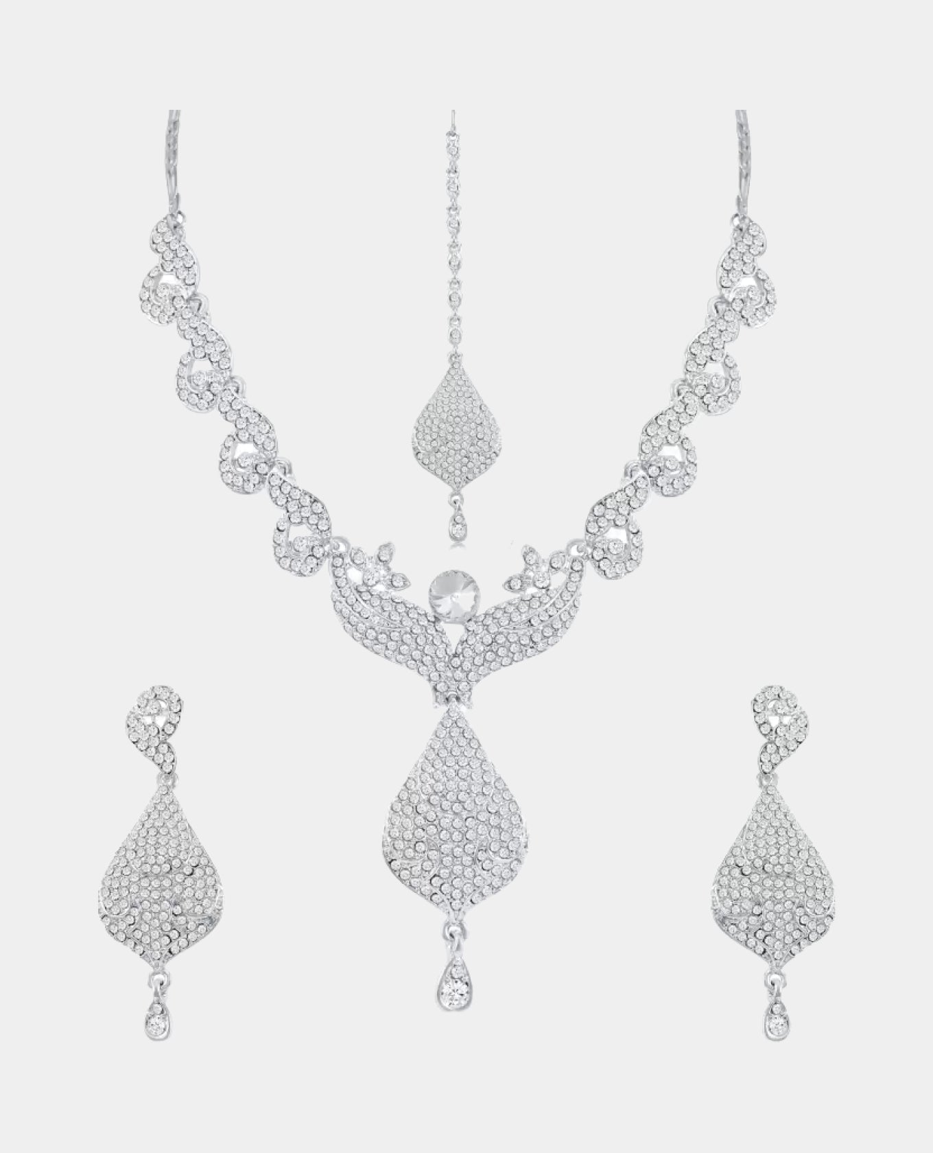 Floral Elegance Diamond Necklace Set