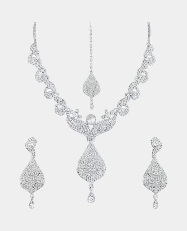 Floral Elegance Diamond Necklace Set
