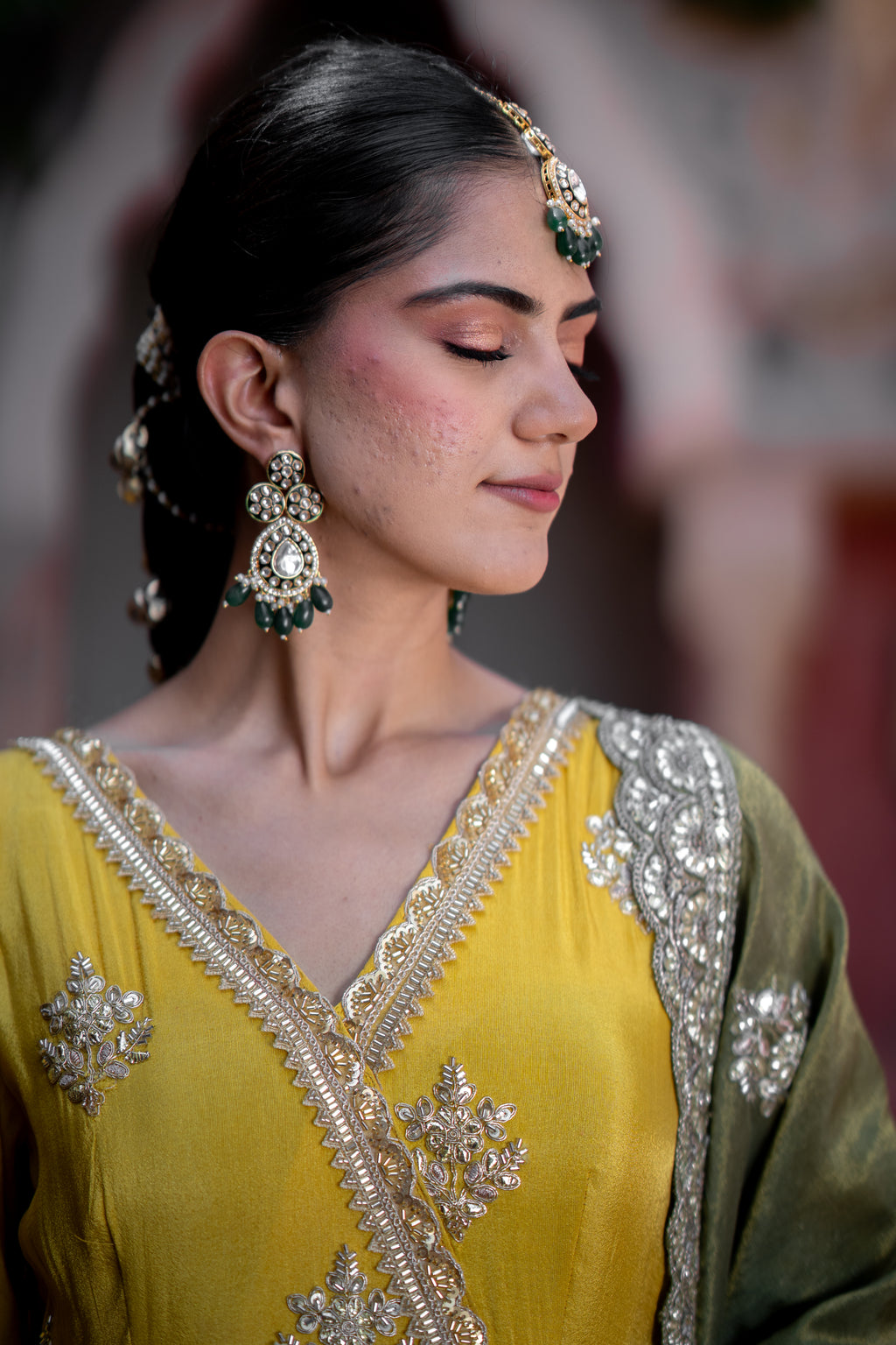 Sehr Maang Tikka Earrings Set