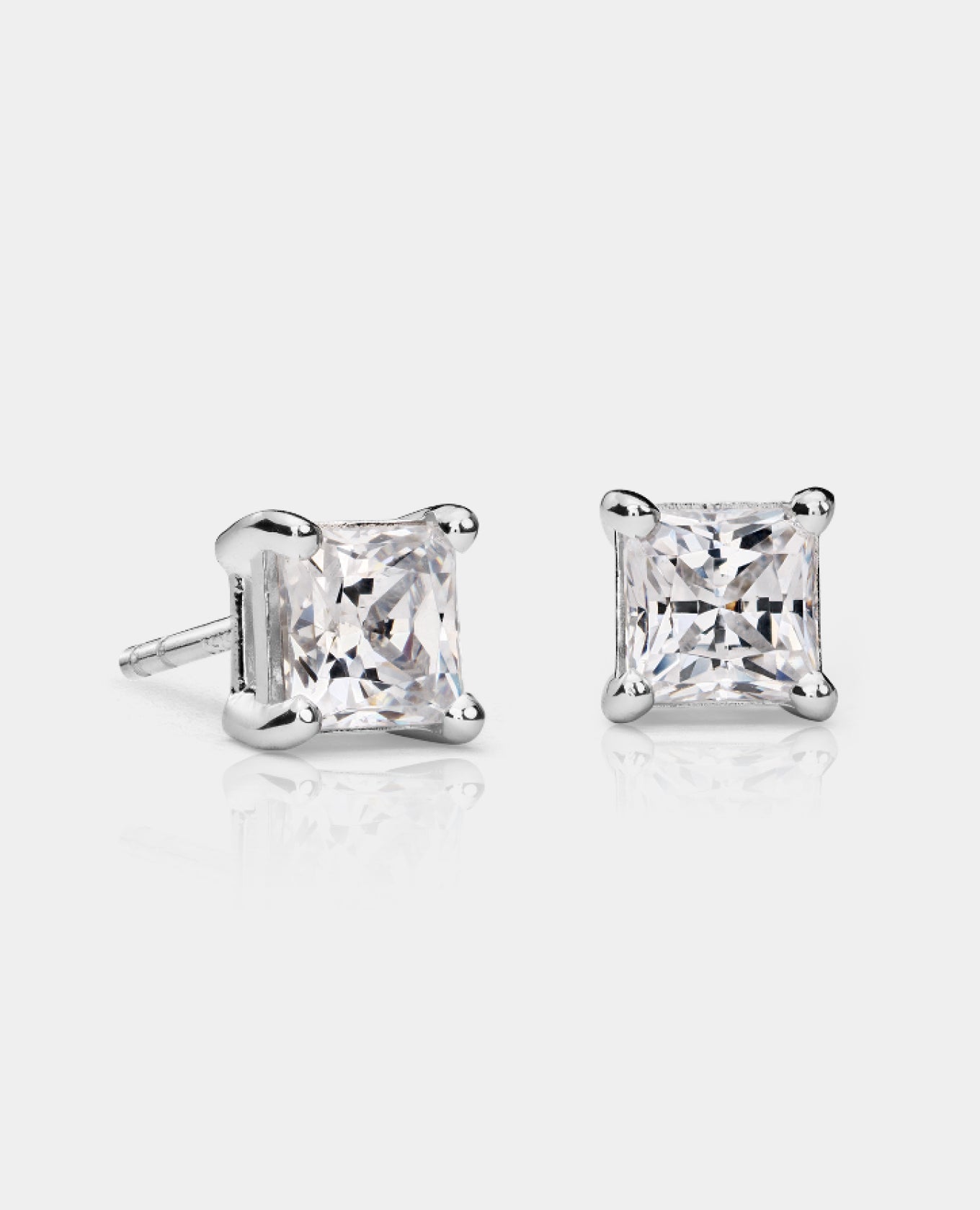 Princess Cut Diamond Stud Earrings Main image