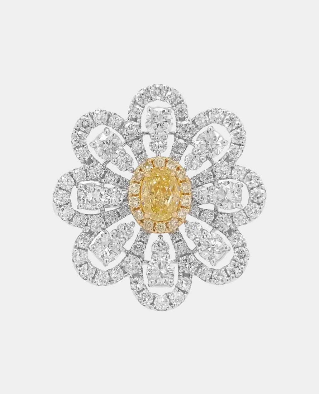 Gold Palladium Yellow Jewelry And Diamond Ring