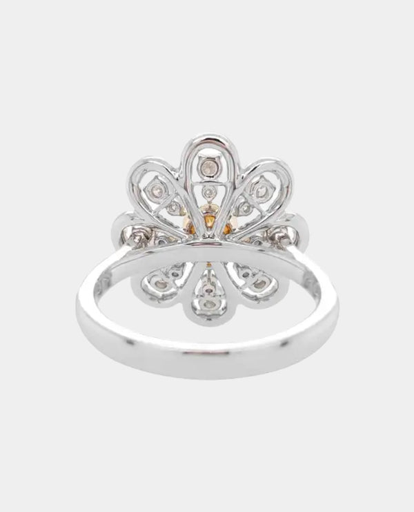 Gold Palladium Yellow Jewelry And Diamond Ring
