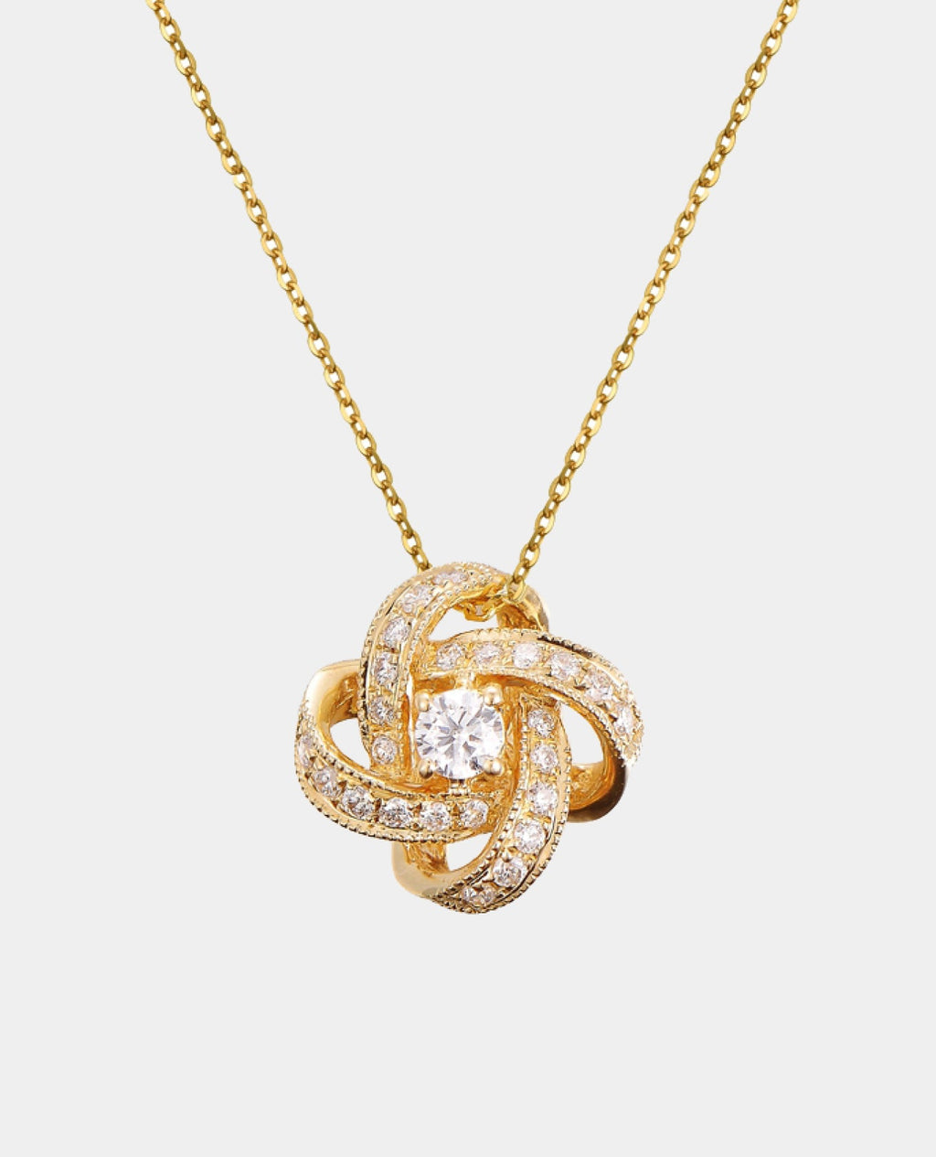 Gold Diamond Pendant Necklace
