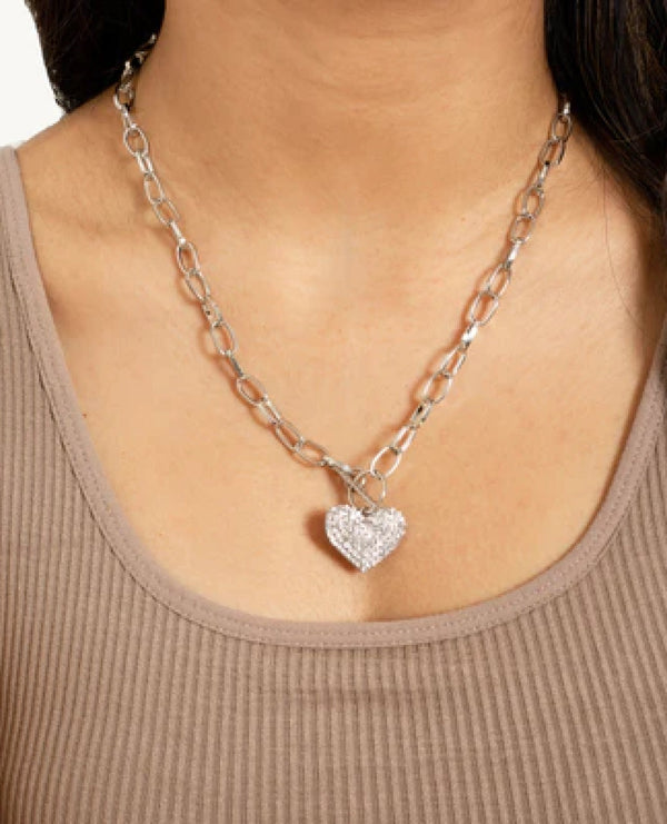 Palmonas Cute Heart Diamond Necklace