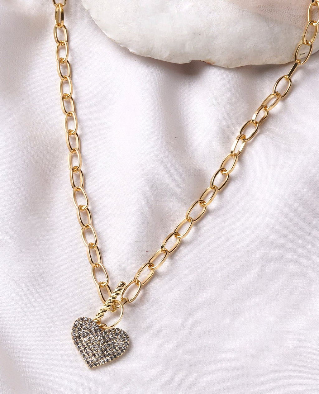 Palmonas Cute Heart Diamond Necklace