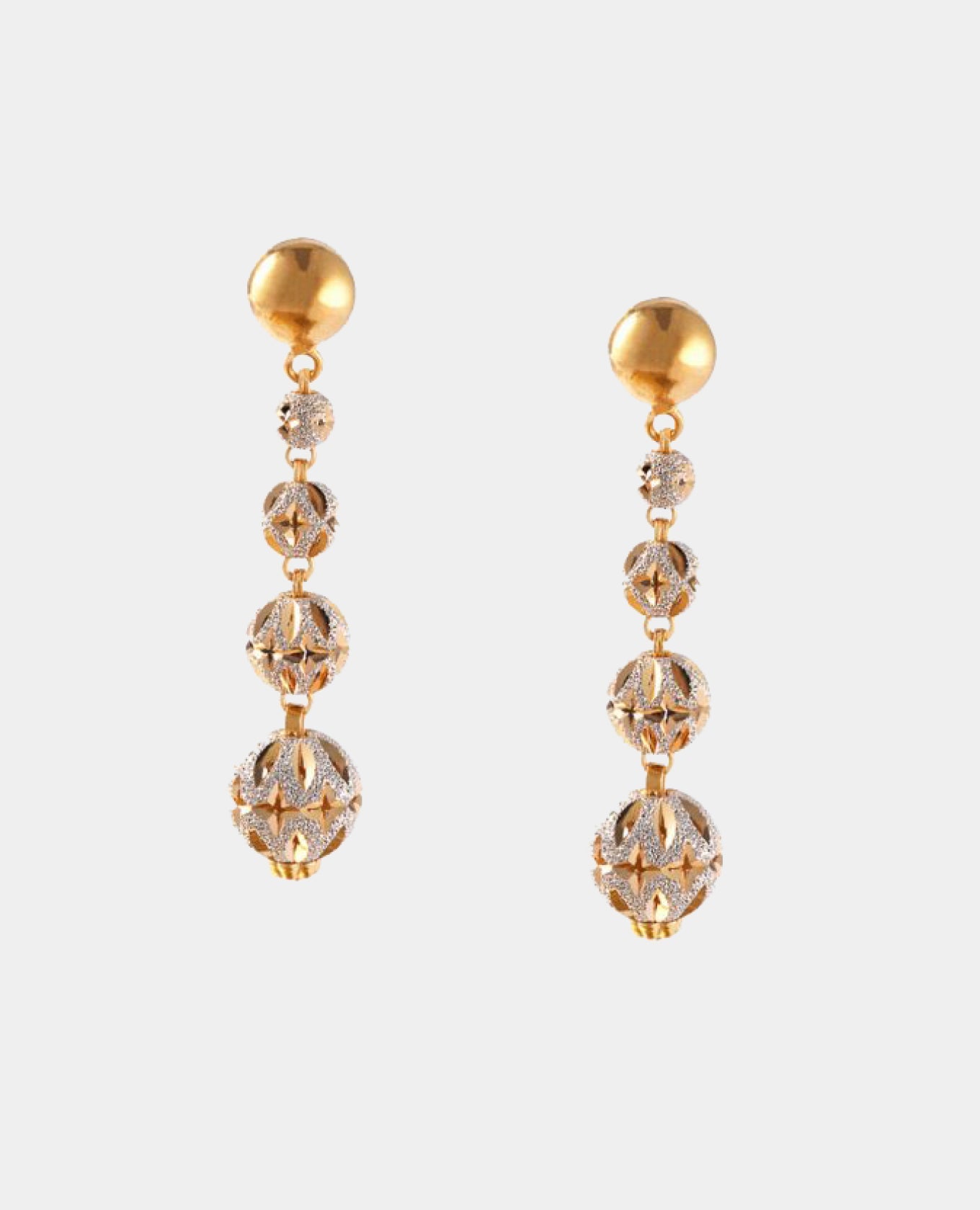 Brilliant Dual Toned Drop Earrings Main image