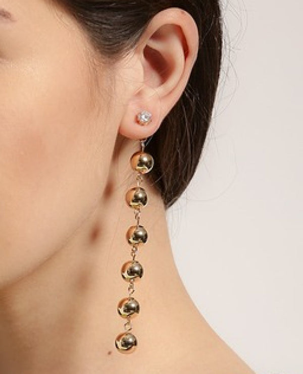 Brilliant Dual Toned Drop Earrings