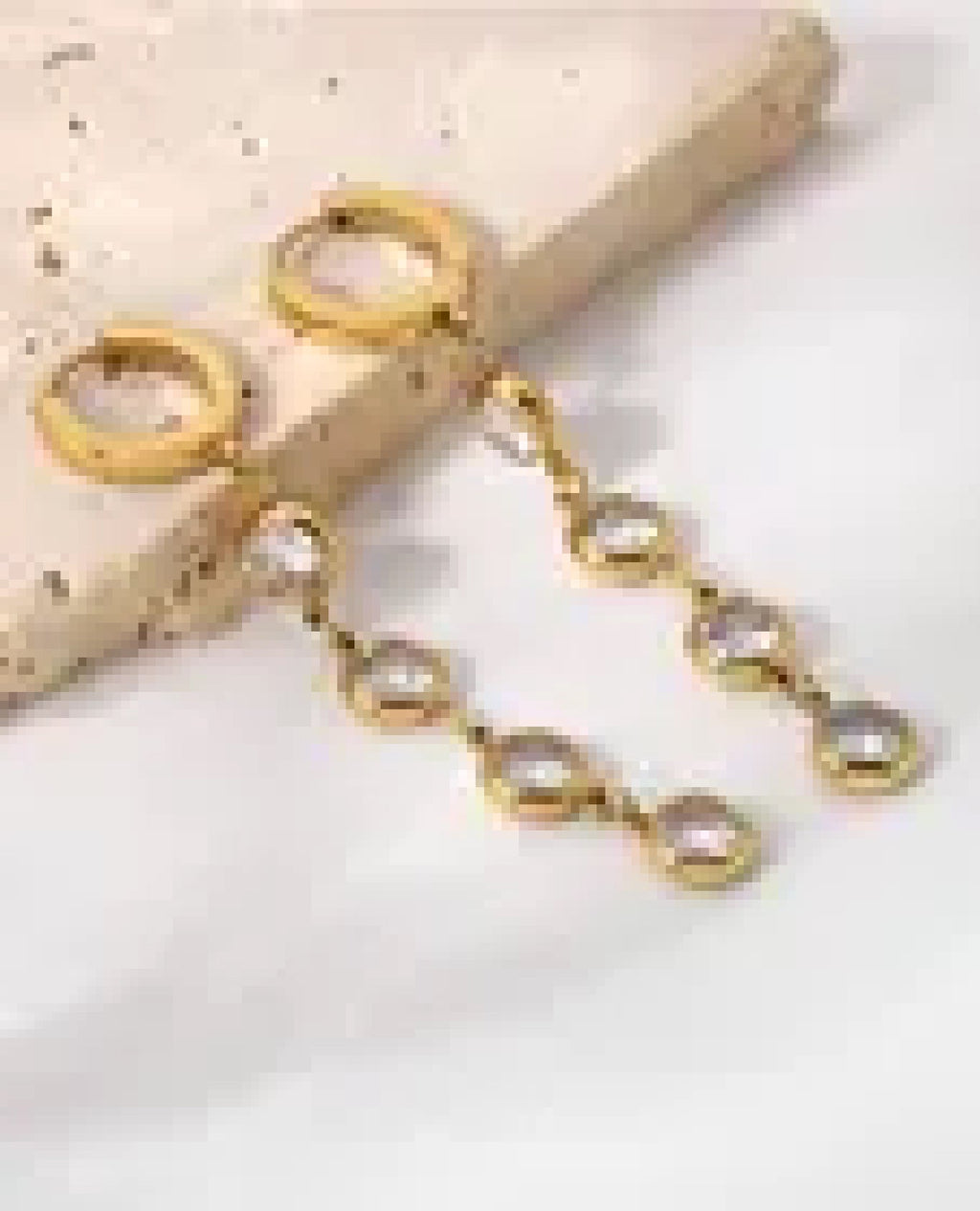 Brilliant Dual Toned Drop Earrings