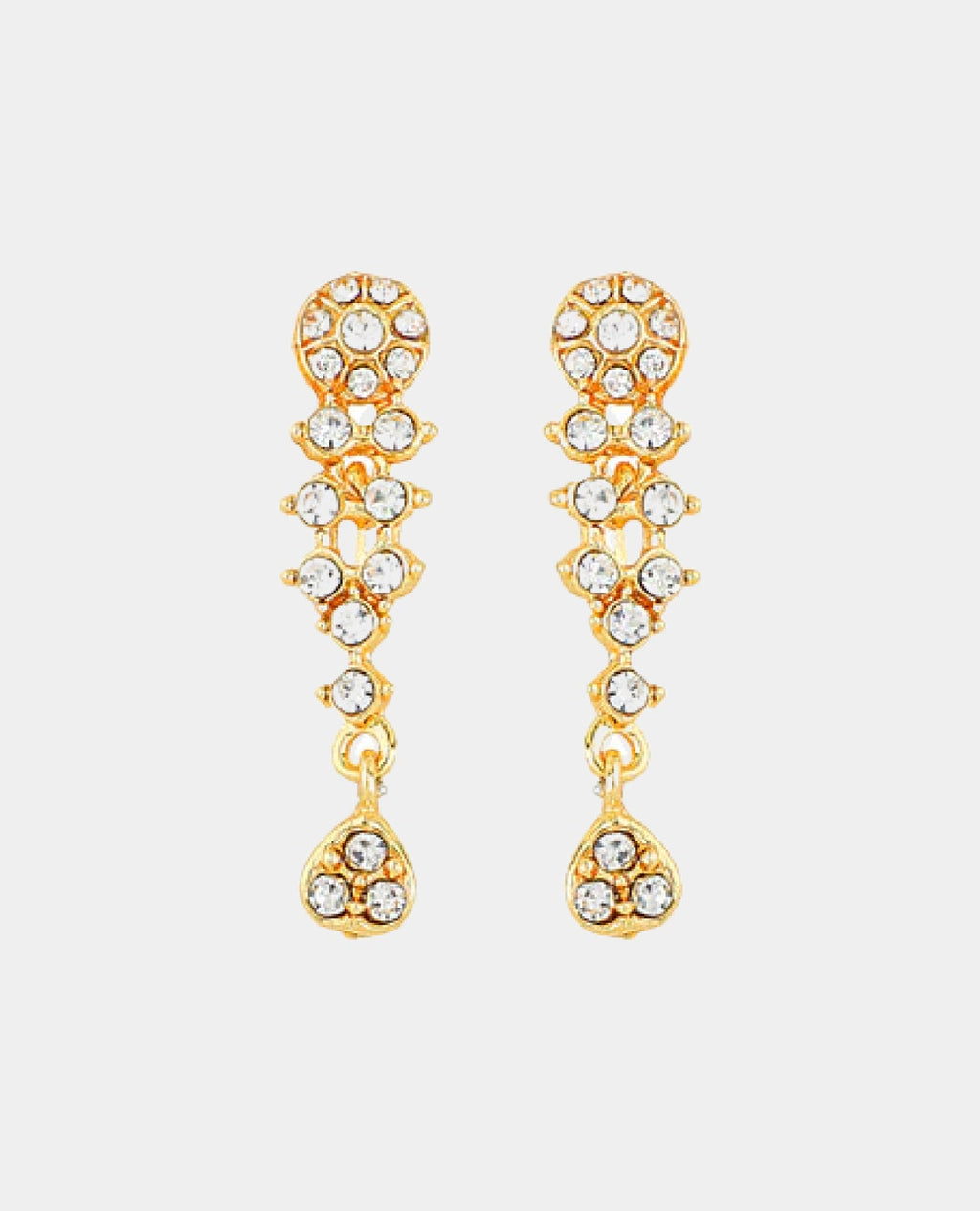 Brilliant Dual Toned Drop Earrings