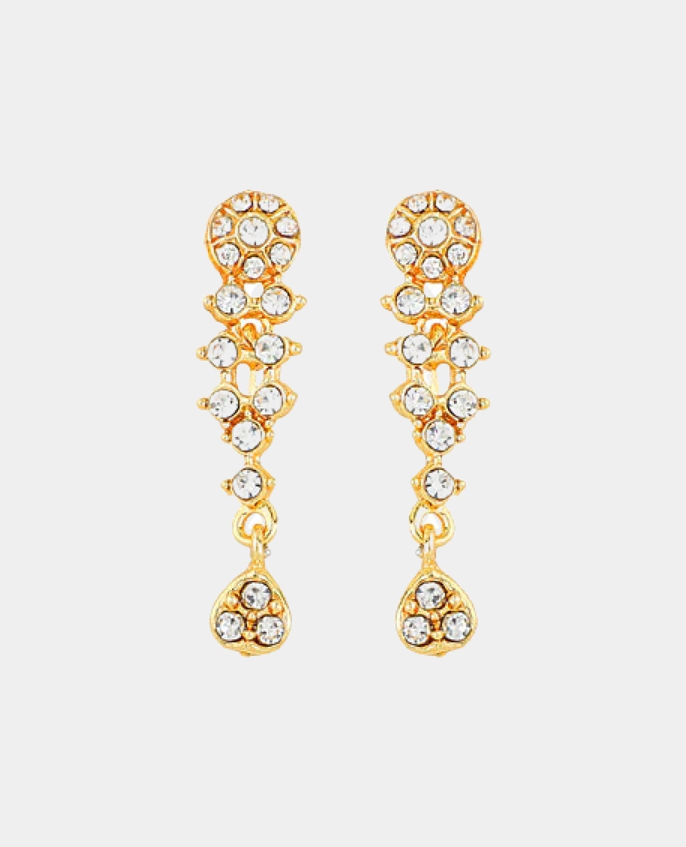 Brilliant Dual Toned Drop Earrings