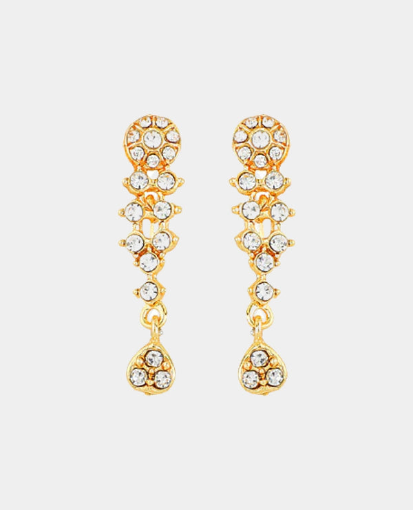 Brilliant Dual Toned Drop Earrings