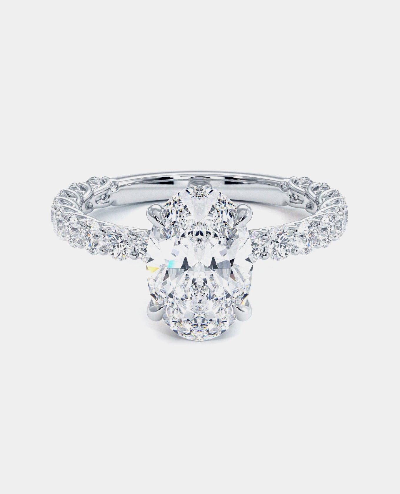 Oval Melody Engagement Ring Secondary image