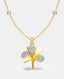 Diamond Single Hook Floral Pendant