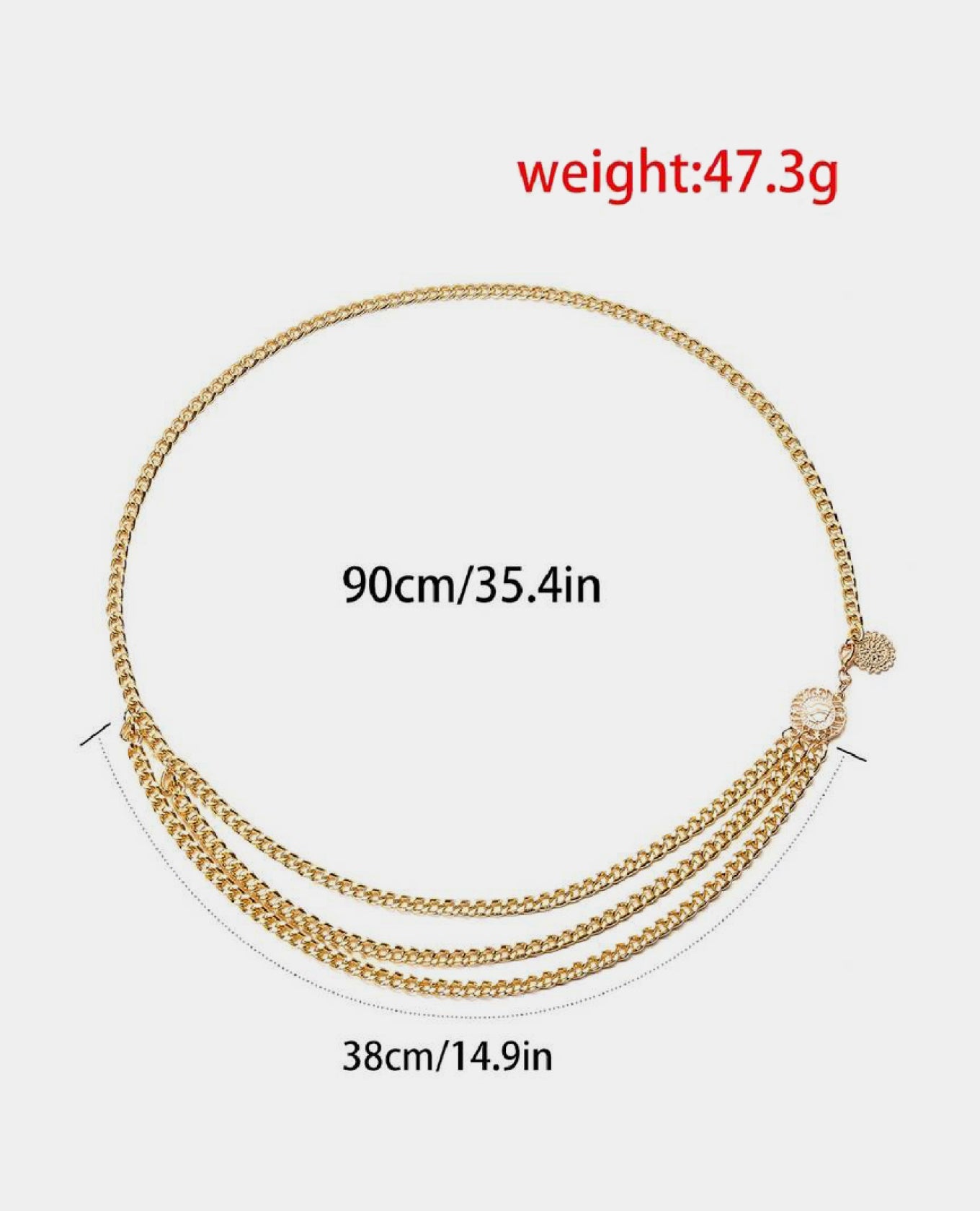 Layered Chain Belt Body Chain