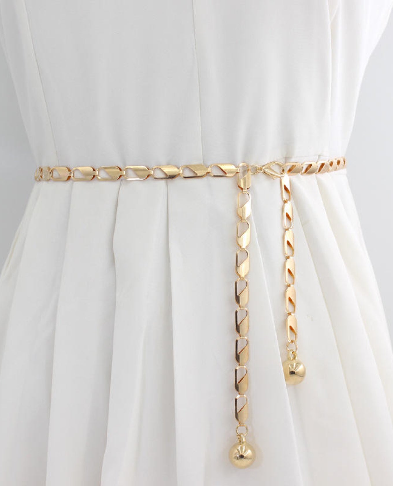 Designer Trapeze Metal Chain Belt