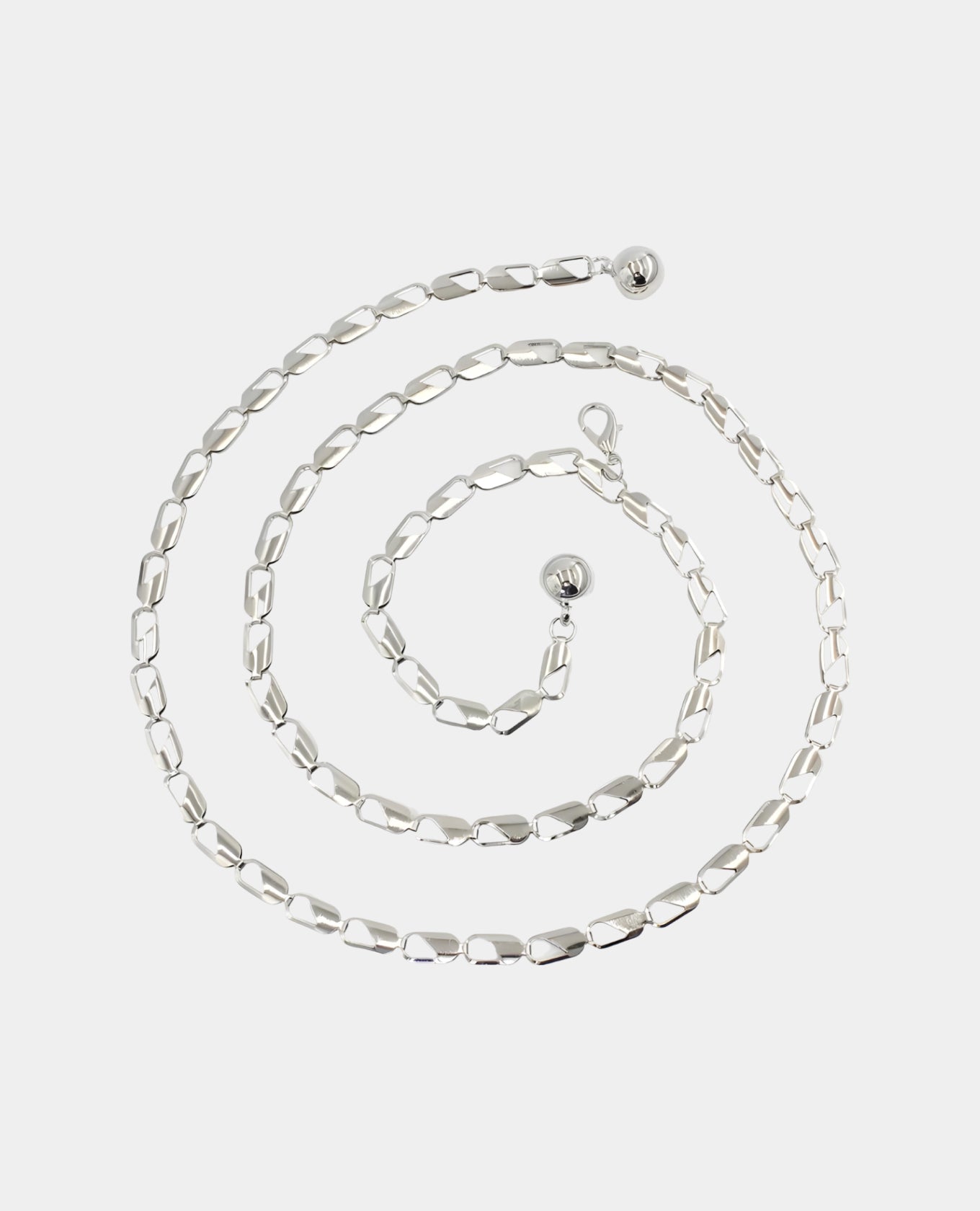 Designer Trapeze Metal Chain Belt