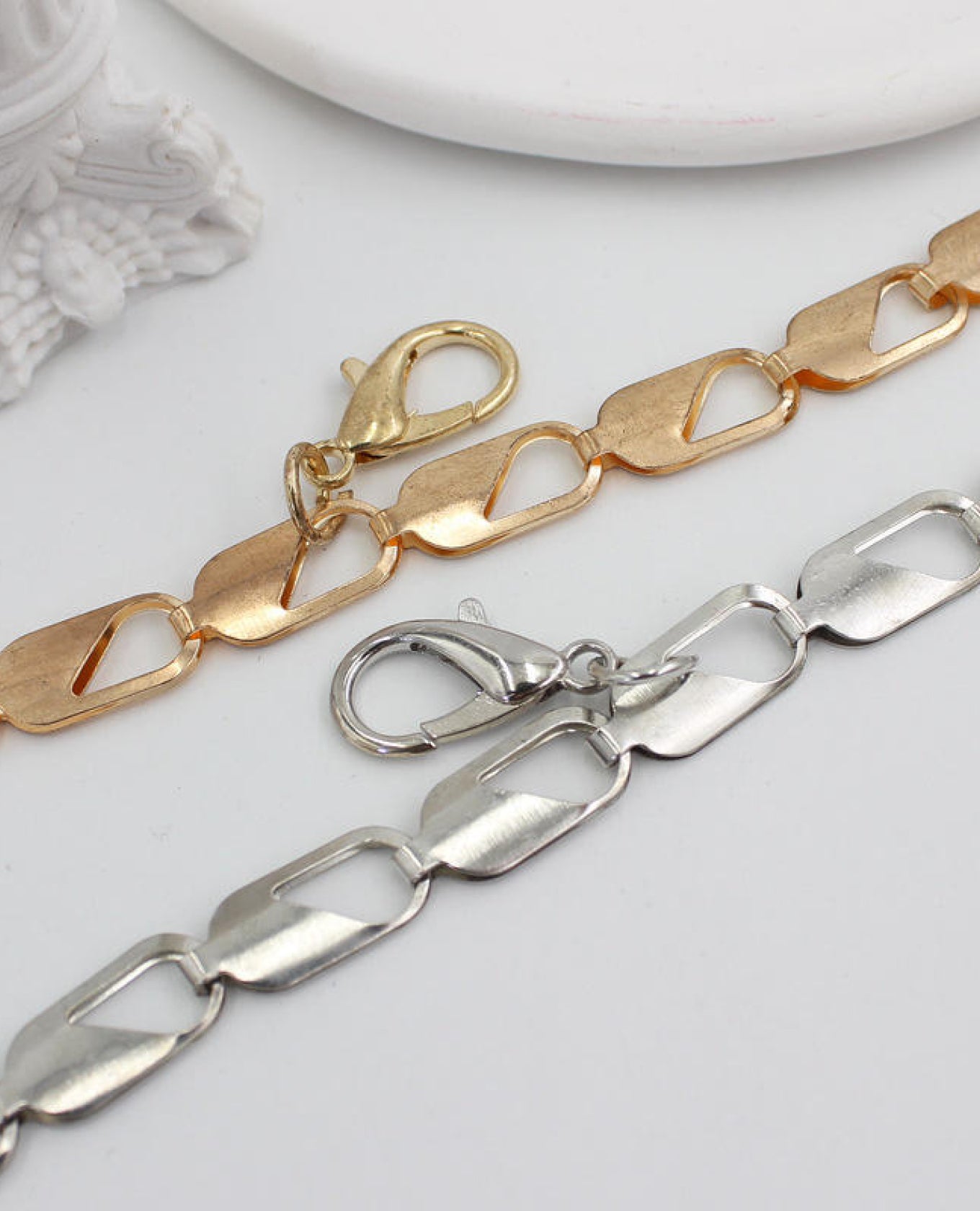 Designer Trapeze Metal Chain Belt
