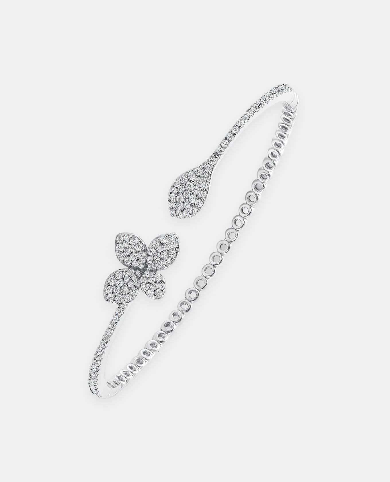 Gentle Leaf Diamond Bangle set