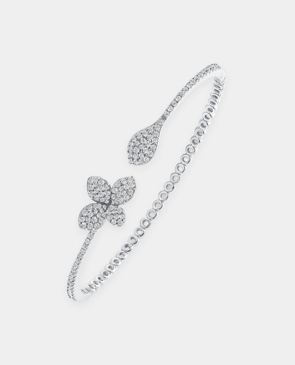 Gentle Leaf Diamond Bangle set