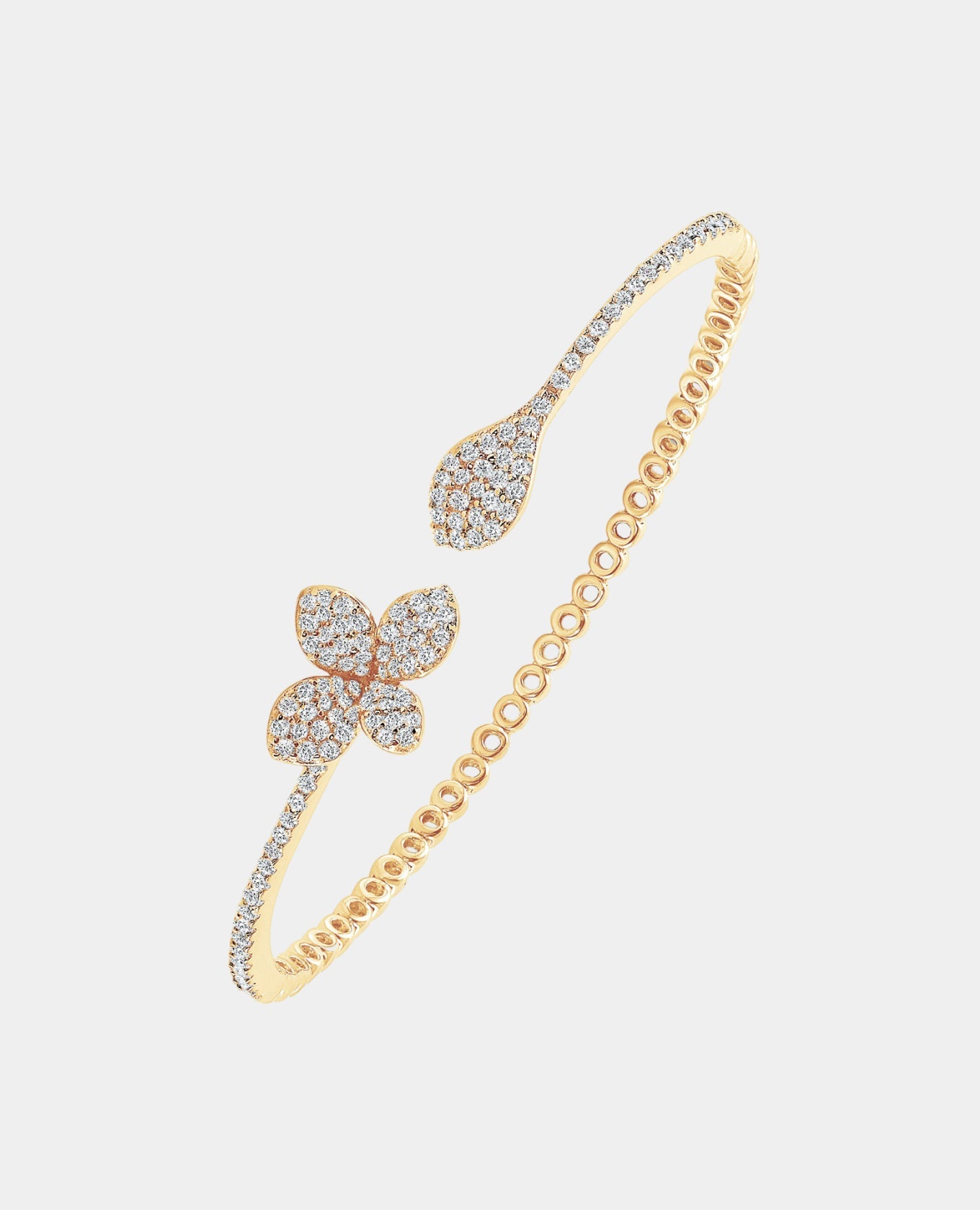 Gentle Leaf Diamond Bangle set
