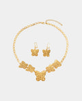Gold Plated Butterfly Necklace Set